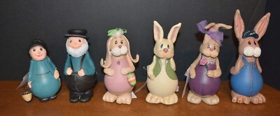 Holiday Decor Light Bulb Sculptures BRIGHT IDEAS (6) EASTER BUNNIES AMISH FARMER