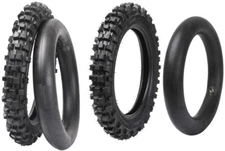 60/100 - 14" Front + 80/100 - 12" Rear Knobby Tyre & Tube for KX65 RM65 SSR SDG
