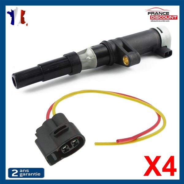 4 Steckverbinder+4 ZüNdspule FüR Duster Clio Laguna Megane - 7700107177-image