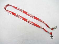 *NEW* FOUR (4X) WILSON RED/WHITE BADGE HOLDER / LANYARD 36" PROMO ITEM