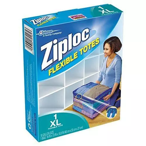 Ziploc Storage Bags for Clothes, Flexible Totes for Easy and