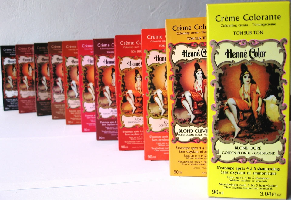 Henné Henna Color Tönungscreme Pflanzenextrakt Tönung Haarfarbe (9,99€/90ml)