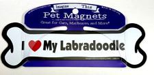 Imagine This " I Love My Labradoodle" Bone Pet Magnet For Car Truck SUV Fridge