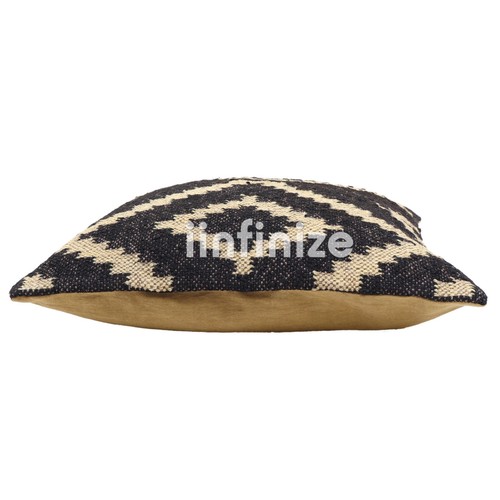 2 Pc 18x18 Tribal Boho Pillow Case Decor Handwoven Wool Jute Kilim Cushion Cover - Picture 60 of 60
