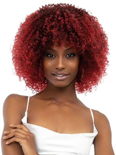 Natural red cheap afro wig