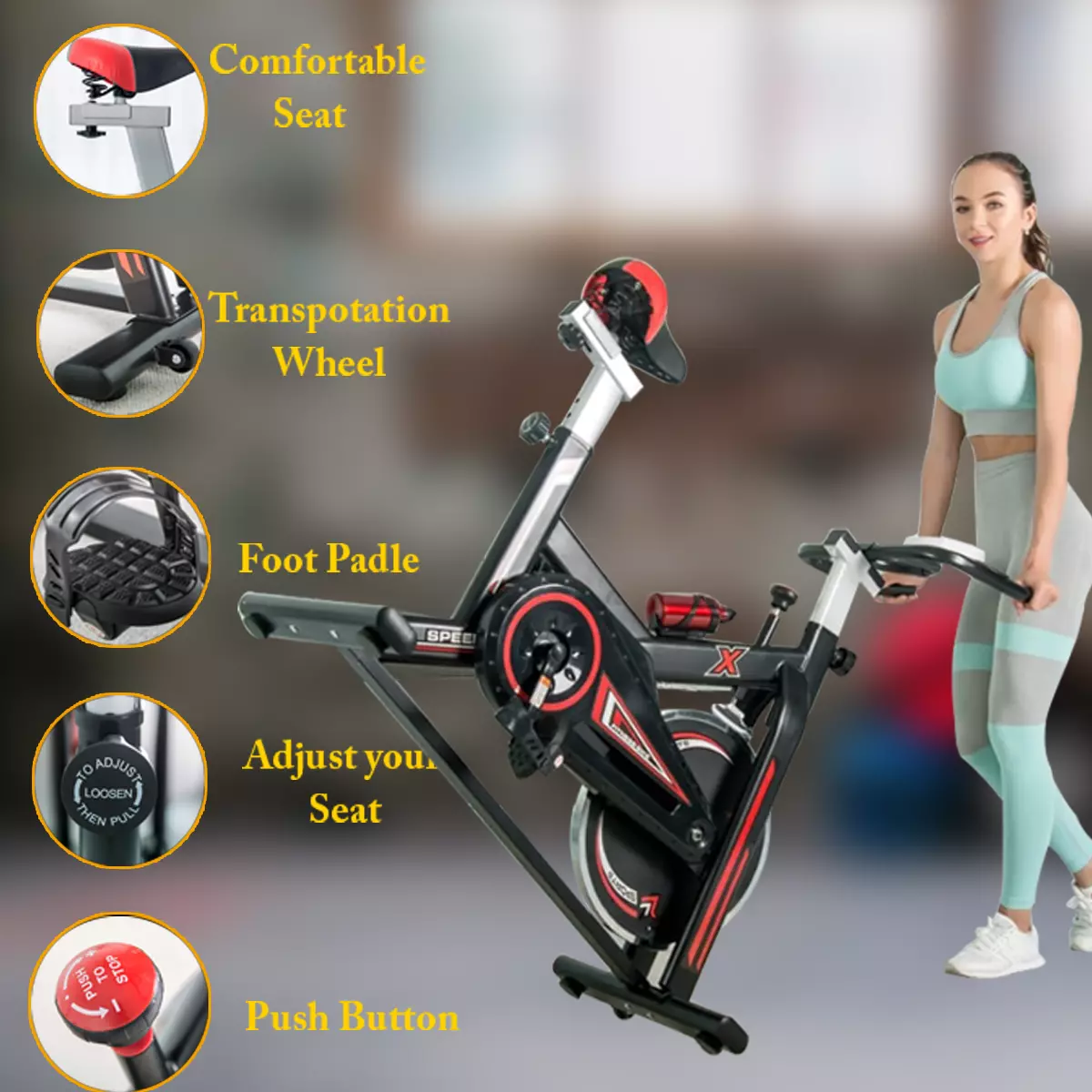 Bike Cycling Exercise 8kg Home Bicycle Spinning Bike Indoor Gym