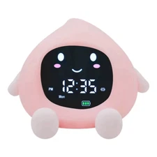 Kids Digital Alarm Clock, Cute Design with Soothing Sounds, Wake Up Light,