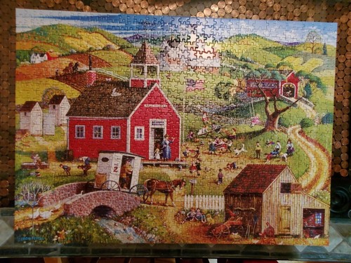 Obras maestras 1000 piezas rompecabezas días escolares Bob Pettes obras de arte paisaje - Imagen 2 de 12