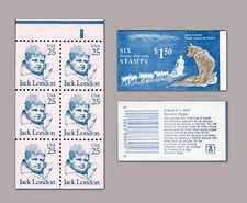 Scott 2197a, 1988 Issue Jack London - (6) 25c Stamps - Unopened Booklet - MNH