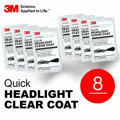 #ad #ad 3M Quick Headlight Clear Coat 8x wipe lot $18.98