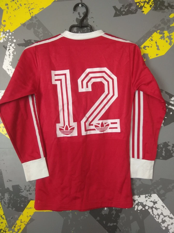 Adidas Vintage Jersey Long Sleeve Match Worn Football Shirt Red Mens Size S ig93 - Image 3 of 4