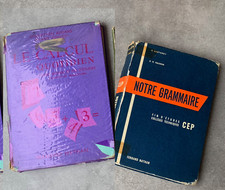 2 manuels : Maths+ Grammaire  (CM2 et fin d'études), Nathan, 1962/67