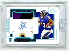 2020 Panini One Football Rookie Patch Autograph #42 J.K. Dobbins No 55 of 99