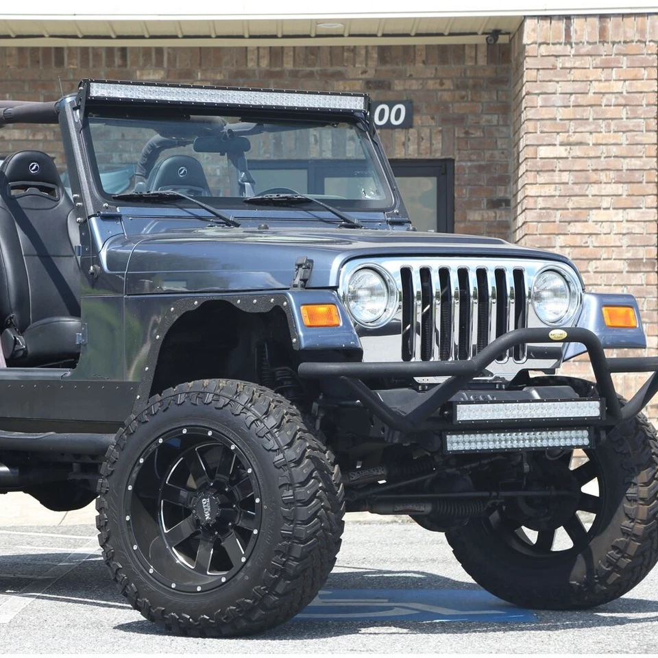 Barra de luz LED 52" 700W combo haz + soporte de montaje para Jeep Wrangler TJ 1997-2006 Foto 2 de 4