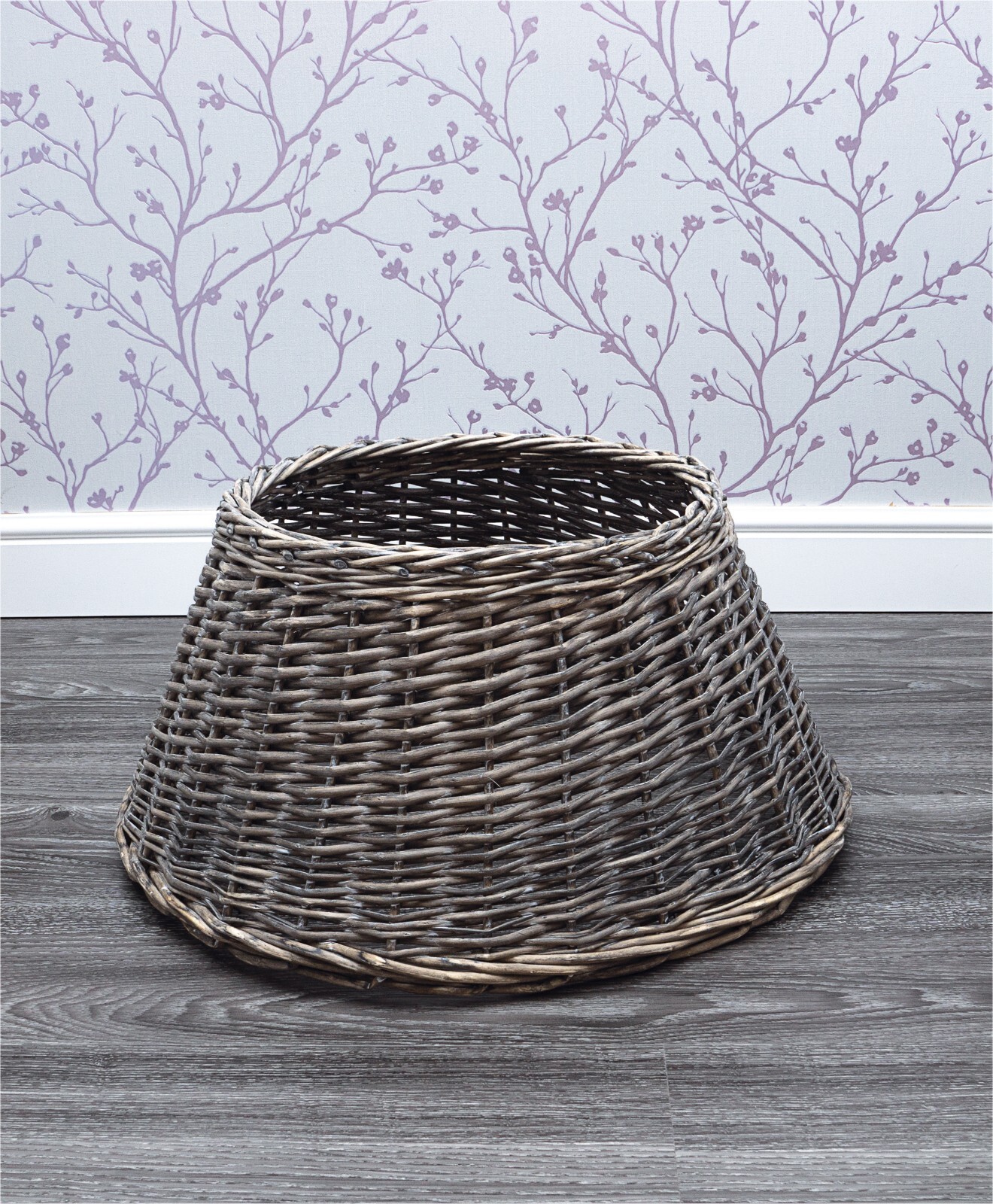 Xmas Christmas Tree Rattan Wicker Skirt Stand Base Basket Cover Tidy