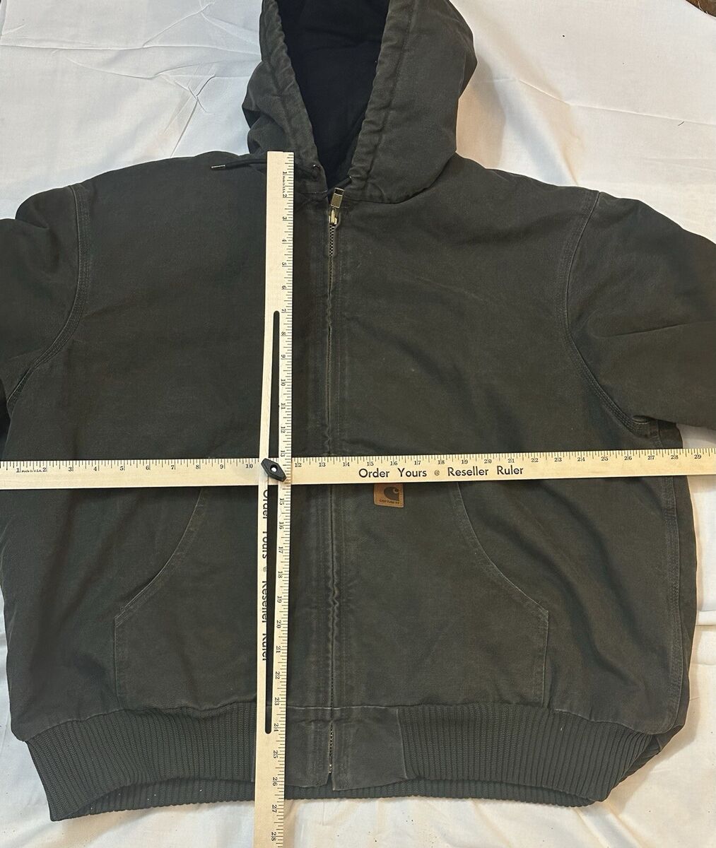 Vintage Carhartt J130 MOS Moss Green Hood Duck Canvas Mens Vintage Carhartt J130 MOS Moss Green Hood Duck Canvas Mens