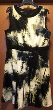 Nine Weat Black White & Green Dress Size 12
