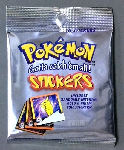 1999 Artbox Pokémon Stickers Series 1 Factory Sealed Booster Pack - Picture 1 of 2