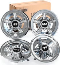 8 Inch Silver Hubcap Wheel Covers Set Of 4 For Golf Cart Durable Abs