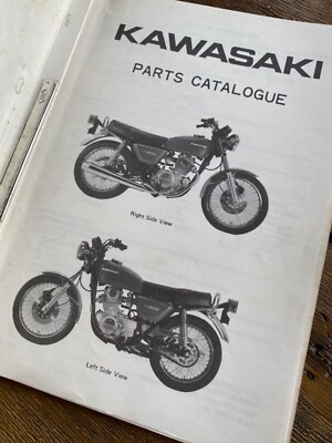 Kawasaki motorcycle parts manual catalog 1976 KZ200-A1 | eBay