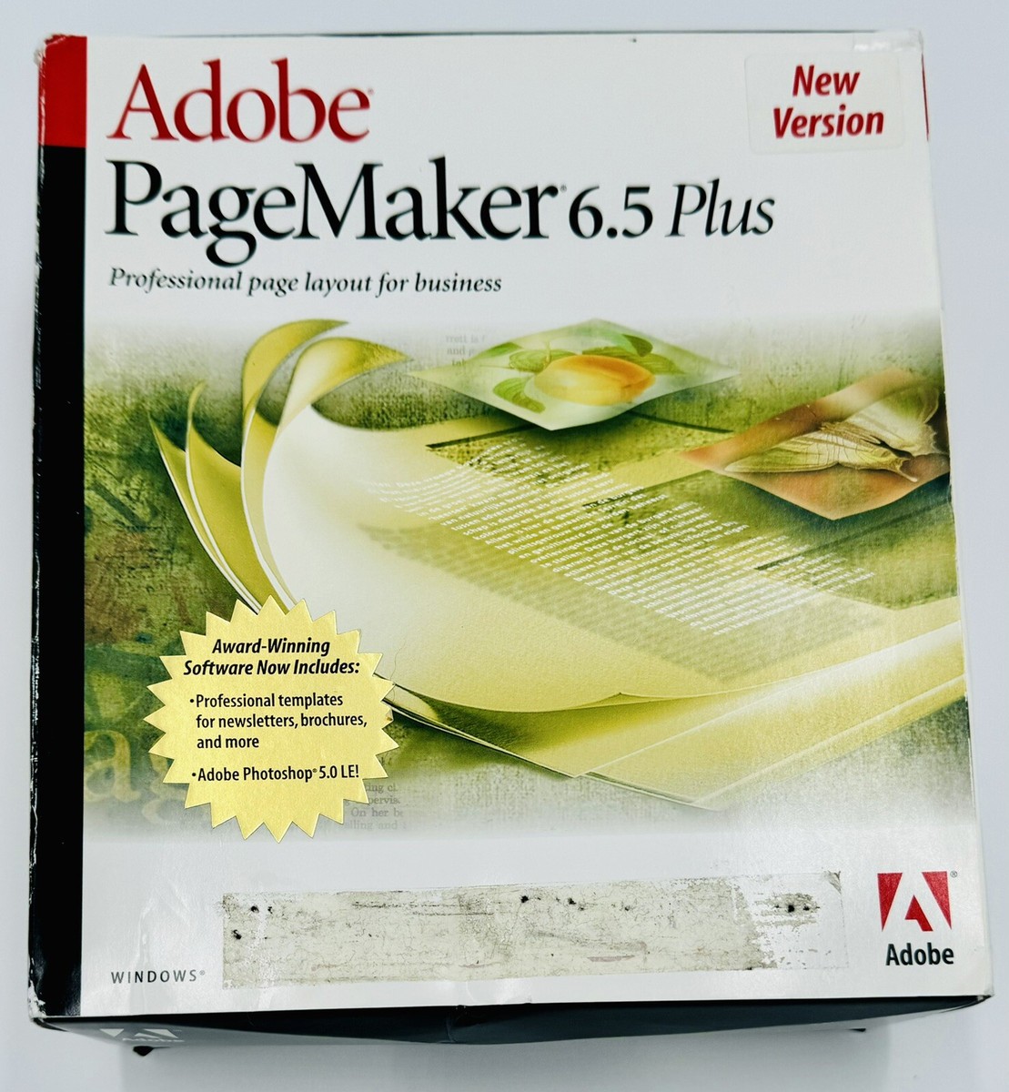 Adobe Pagemaker 6.5 未開封品 アドビ ページメーカー Adobe PageMaker 6.5 for Windows | eBay