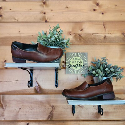 Rieker Antistress Brown Leather Driving Loafers Block Heel  display picture 1