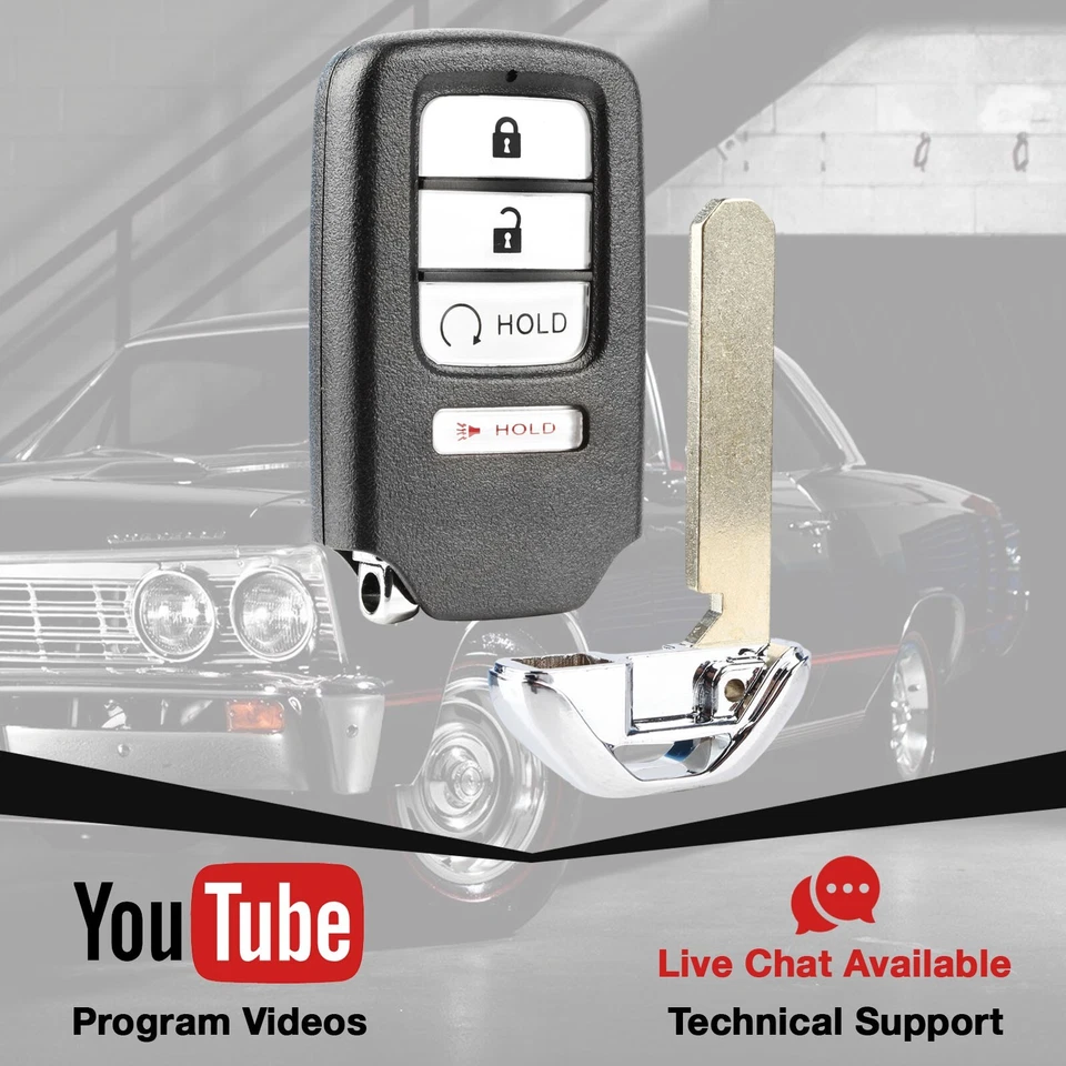 Key Fob Remote Start Replacement for 2017 2018 2019 Honda Ridgeline A2C97488400 Foto 3 de 4