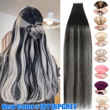 CLEARANCE Tape In Russian Remy Human Hair Extensions Skin Weft Full Head 40PCS