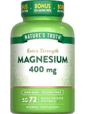 Nature s Truth Extra Strength Magnesium 400mg, 72 Quick Release Softgels