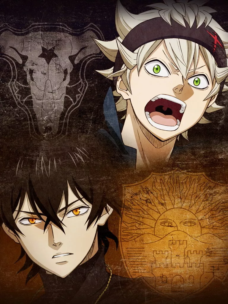 Yuno, Black Clover, Asta, portrait, japanese manga, anime