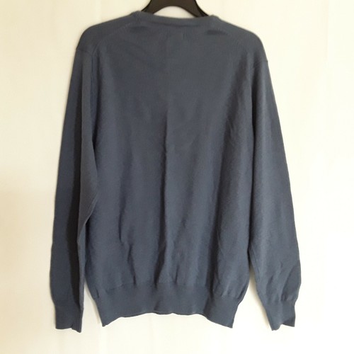 Mens sweater crewneck long sleeves brand Basic Editions NWT color blue - Picture 8 of 12