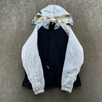 Burton Tactic Jacket Womens XL Blue Full Zip Pockets Fleece Lined Parka Coat
