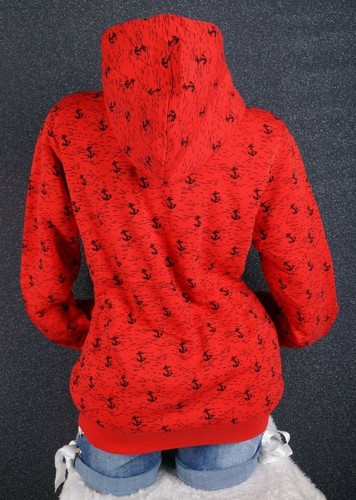Damen Sweat Jacke Kapuze Hoodie Teddyfell gefüttert Futter Anker L XL 2XL 3XL - Bild 43 von 54
