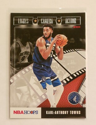 2019-20 Panini NBA Hoops Lights Camera Action KARL-ANTHONY TOWNS #12 T-Wolves