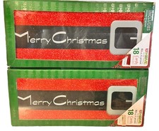 36 Merry Christmas and Happy New Year Red Glitter Greeting Cards and Envelopes