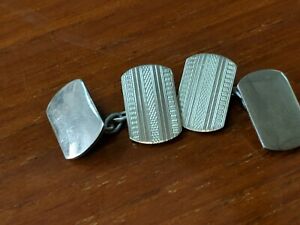 Real silver cufflinks 1920/'s Art dceo