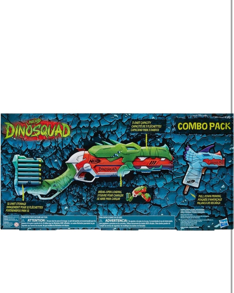 Nerf Dinosquad Combo Pack 2 Dart Guns includes 15 Darts and