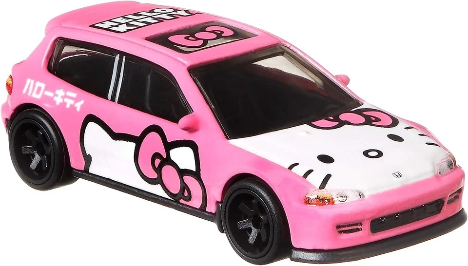 Автомобили премиум-класса Hot Wheels Honda Civic и Tarmac воки Toyota Hiace Hello Kitty Cat - Изображение 3 из 4
