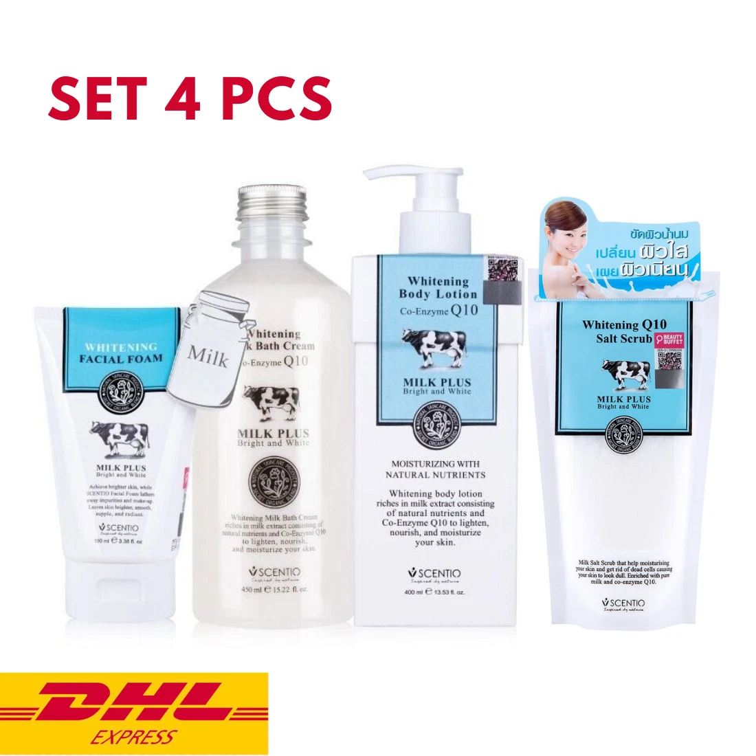 SCENTIO MILK PLUS Beauty Buffet Body Lotion Shower Cream Facial