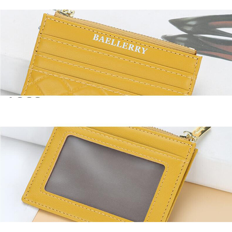Women Leather Short Thin Card Wallet Zipper Credit Card ID Holder Coin Purse eBay