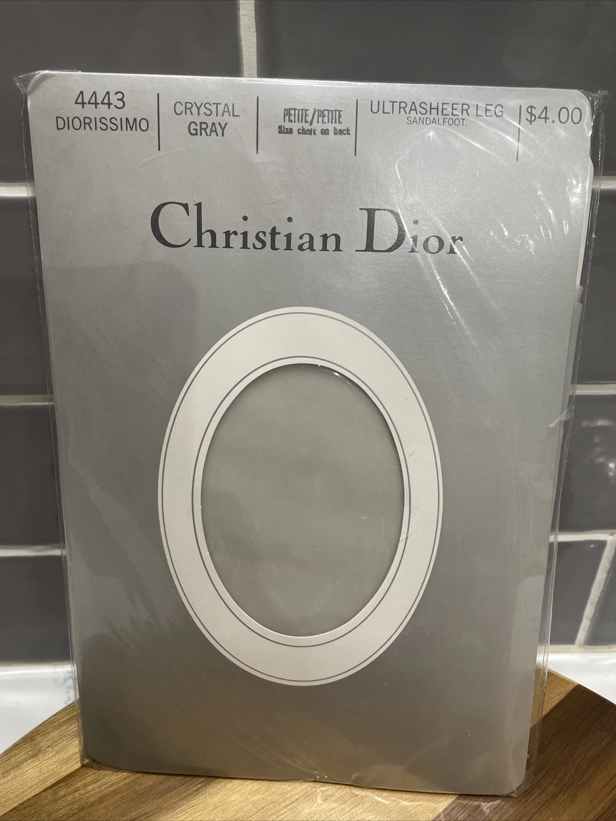 Pantalon vintage Christian Dior gris cristal petite diorissimo 4443 ultra pur