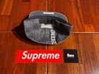 Casquette de camp en denim avec logo Supreme Top noire