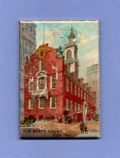 OLD STATE HOUSE BOSTON MASSACHUSETTS *2X3 FRIDGE MAGNET* POSTCARD VINTAGE 1776