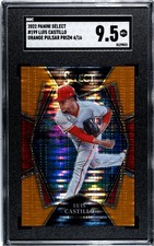 2022 Panini Select #199 Luis Castillo ORANGE PULSAR PRIZM /16 SGC 9.5 MINT+