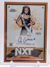 2025 Topps Chrome WWE Arianna Grace #NXT-AGR /25 Auto Orange Refractor 