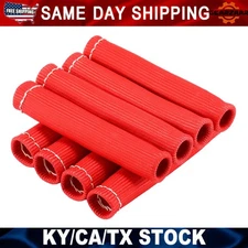 8X 2500° Spark Plug Wire Boots Protector Sleeve Heat Shield Cover For US*