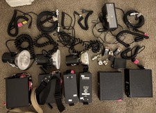 Huge Lumedyne Portable Studio Flash Kit Power Pack Batteries Cords Module Lights