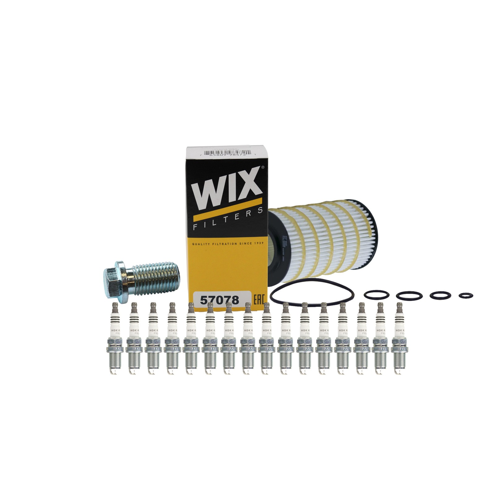 Wix Engine Oil Filter  NGK 16 Spark Plug kit for W163 ML500 W211 E500 W220 S430