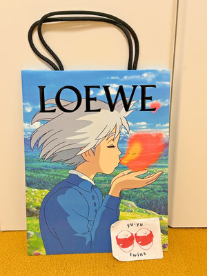 Loewe Howl's Moving Castle Neuheit Papiertüte Sophie Calcifer Studio Ghibli