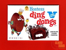 Hostess Ding Dongs W King Don Vintage Box Art 2x3 Fridgelocker Magnet